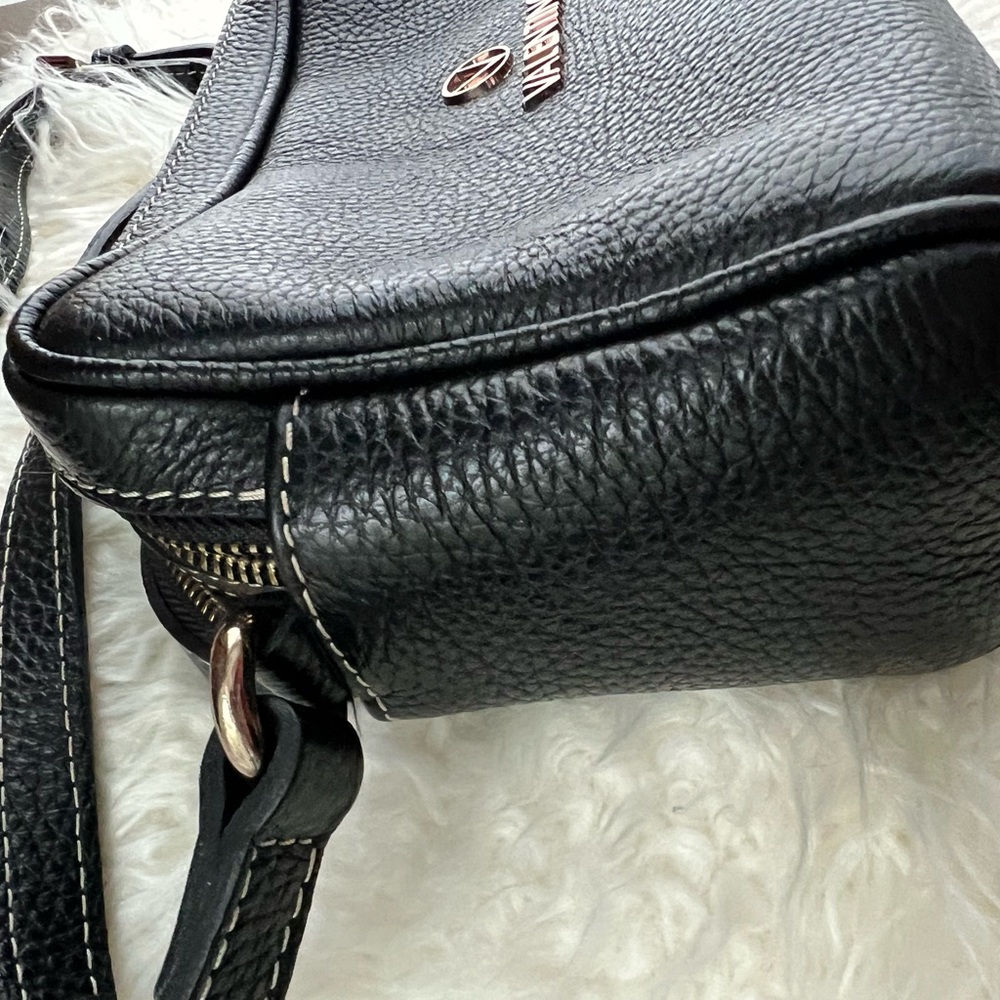 Valentino Black Pebbled Leather Crossbody with Tassel Accent - Picture 3 of 7